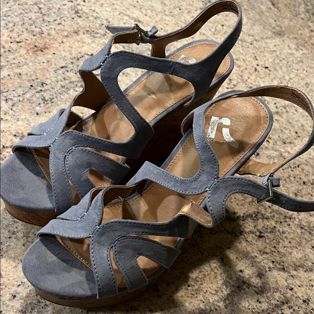Report light cornflower Blue Platform cork Sandals